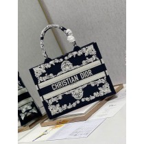 Dior Book Tote Blue and White Cornely-Effect Embroidery