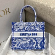 Dior Book Tote Blue Toile de Jouy Reverse Embroidery