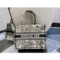Dior Book Tote Dior Book Tote Black and White Toile de Jouy Reverse Embroidery