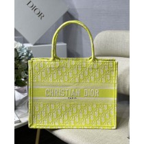 Dior Book Tote Dior Oblique Embroidery Green
