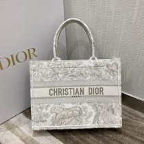 Dior Book Tote Ecru Toile de Jouy Embroidery
