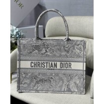 Dior Book Tote Gray Toile De Jouy Bag
