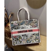 Dior Book Tote Latte Multicolor Dior Zodiac Embroidery