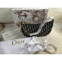 Dior CD Lounge Bag Oblique Motif Canvas Blue - Dior Bag Outlet Official