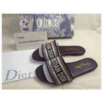 Dior Dway Slides Women Canvas Burgundy