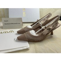 Christian Dior J'Adior Slingback Pumps 65mm Cotton Nude