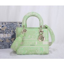 Dior Lady D-Lite Mint Toile de Jouy Reverse Embroidery