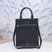 Dior Men Safari Tote Grained Calfskin Black