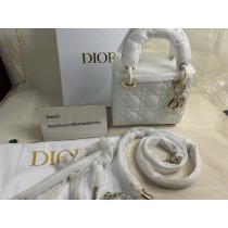 Mini Lady Dior Bag Patent Cannage Calfskin White - Dior Bag Outlet Official