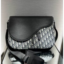 Dior Saddle Messenger Bag Dior Oblique Black