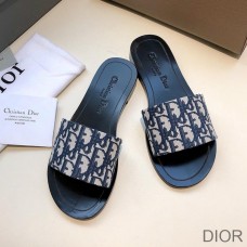Christian Dior Bag Outlet For Sale Christian Dior Dway Slides Women Oblique Motif Canvas Blue - Dior Bag Outlet Official