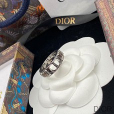 Dior 30 Montaigne Ring In Metal And White Crystals Silver - Dior Bag Outlet Official