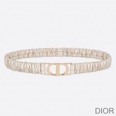 Dior 30 Montaigne Stretch Belt Pleated Lambskin Gold/Gold - Dior Bag Outlet Official