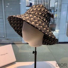 Dior Bucket Hat Oblique Cotton Navy Blue - Dior Bag Outlet Official