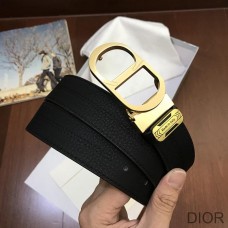 Dior CD Belt Embossed Calfskin Black/Gold - Dior Bag Outlet Official