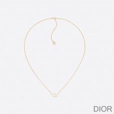 Dior Clair D Lune Necklace Metal White Crystals Gold - Dior Bag Outlet Official