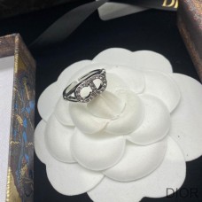 Dior Clair D Lune Ring Palladium-Finish Metal and Silver Crystals Silver - Dior Bag Outlet Official