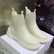 Dior D-Racer Ankle Boots Women Calfskin White - Dior Bag Outlet Official