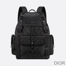 Dior Hit The Road Backpack CD Diamond Motif Canvas Black - Dior Bag Outlet Official