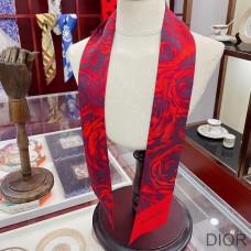 Dior Mitzah Twill Rose Print Silk Red - Dior Bag Outlet Official