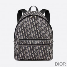 Dior Rider Backpack Oblique Motif Canvas Blue - Dior Bag Outlet Official