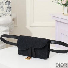 Dior Saddle Belt Pouch Oblique Motif Canvas Black - Dior Bag Outlet Official