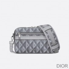 Dior Safari Messenger CD Diamond Motif Canvas Grey - Dior Bag Outlet Official