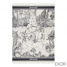 Dior Throw Around The World Wool Blue - Dior Bag Outlet Official