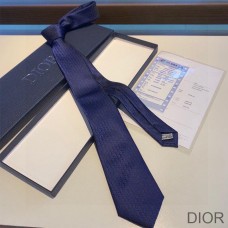 Dior Tie Oblique Motif Silk Navy Blue - Dior Bag Outlet Official