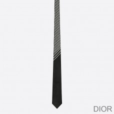 Dior Tie Striped Oblique Silk Black - Dior Bag Outlet Official