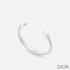 Dior Tribales Bangle Metal and Pearls Silver - Dior Bag Outlet Official