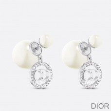 Dior Tribales Earrings Metal, Pearls and Crystals Silver - Dior Bag Outlet Official
