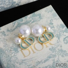 Dior Tribales Earrings Metal, Pearls and Lacquer Gold/Green - Dior Bag Outlet Official
