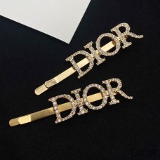 Diorevolution Barrette Metal With White Crystals Gold - Dior Bag Outlet Official