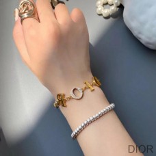 Diorevolution Bracelet Metal And White Crystals Gold - Dior Bag Outlet Official