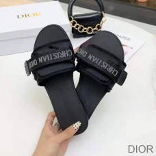 Diorevolution Slides Women Camouflage Technical Fabric Black - Dior Bag Outlet Official