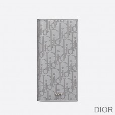 Large Dior Vertical Wallet Oblique Galaxy Leather Grey - Dior Bag Outlet Official