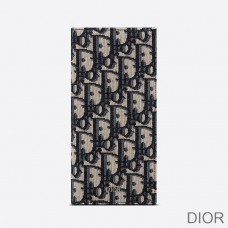 Large Dior Vertical Wallet Oblique Motif Canvas Blue - Dior Bag Outlet Official
