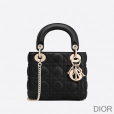 Mini Lady Dior Bag Cannage Lambskin Black - Dior Bag Outlet Official