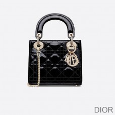 Mini Lady Dior Bag Patent Cannage Calfskin Black - Dior Bag Outlet Official