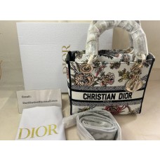 Medium Lady D-lite Bag Jardin Botanique Motif Canvas White - Dior Bag Outlet Official