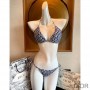 Christian Dior Bag Outlet For Sale Christian Dior Bikini Women Oblique Jacquard Technical Fabric Blue - Dior Bag Outlet Official