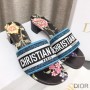Christian Dior Bag Outlet For Sale Christian Dior Dway Heeled Slides Women Petites Fleurs Motif Canvas Black - Dior Bag Outlet Official