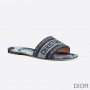 Christian Dior Bag Outlet For Sale Christian Dior Dway Slides Women Tie & Dye Motif Canvas Blue - Dior Bag Outlet Official