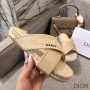 Christian Dior Bag Outlet For Sale Christian Dior Granville Slide Women Cotton Apricot - Dior Bag Outlet Official
