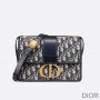 Dior 30 Montaigne Bag Oblique Motif Canvas Blue - Dior Bag Outlet Official