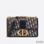 Dior 30 Montaigne Chain Bag Oblique Motif Canvas Blue - Dior Bag Outlet Official