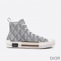 Dior B23 High-Top Sneakers Unisex CD Diamond Motif Canvas Grey