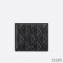 Dior Bi-Fold Wallet CD Diamond Motif Canvas Black - Dior Bag Outlet Official