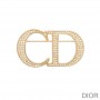 Dior CD Brooch Metal with White Crystals Gold - Dior Bag Outlet Official